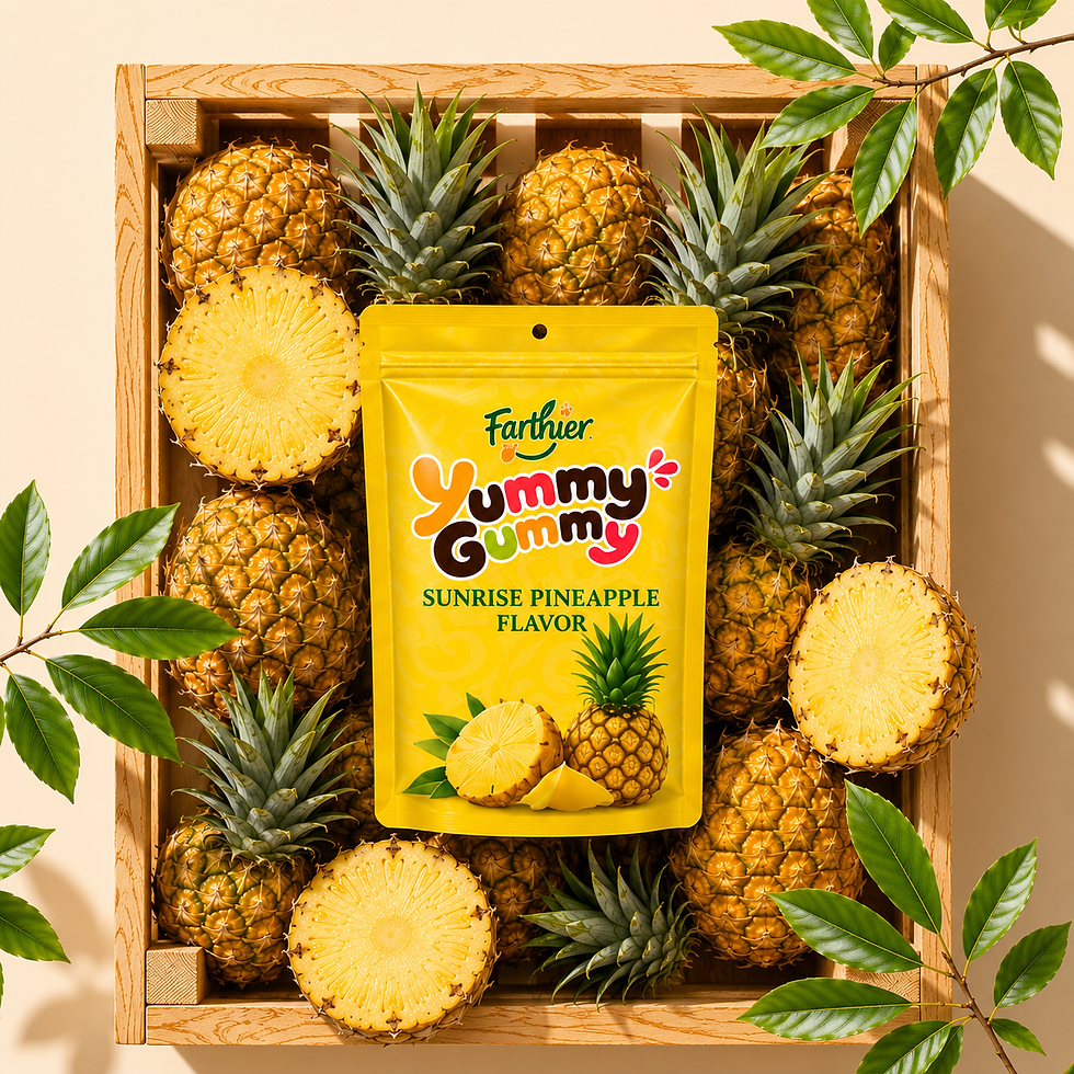Thumbnail: Yummy Gummy Sunrise Pineapple Flavor Farthier Brand 