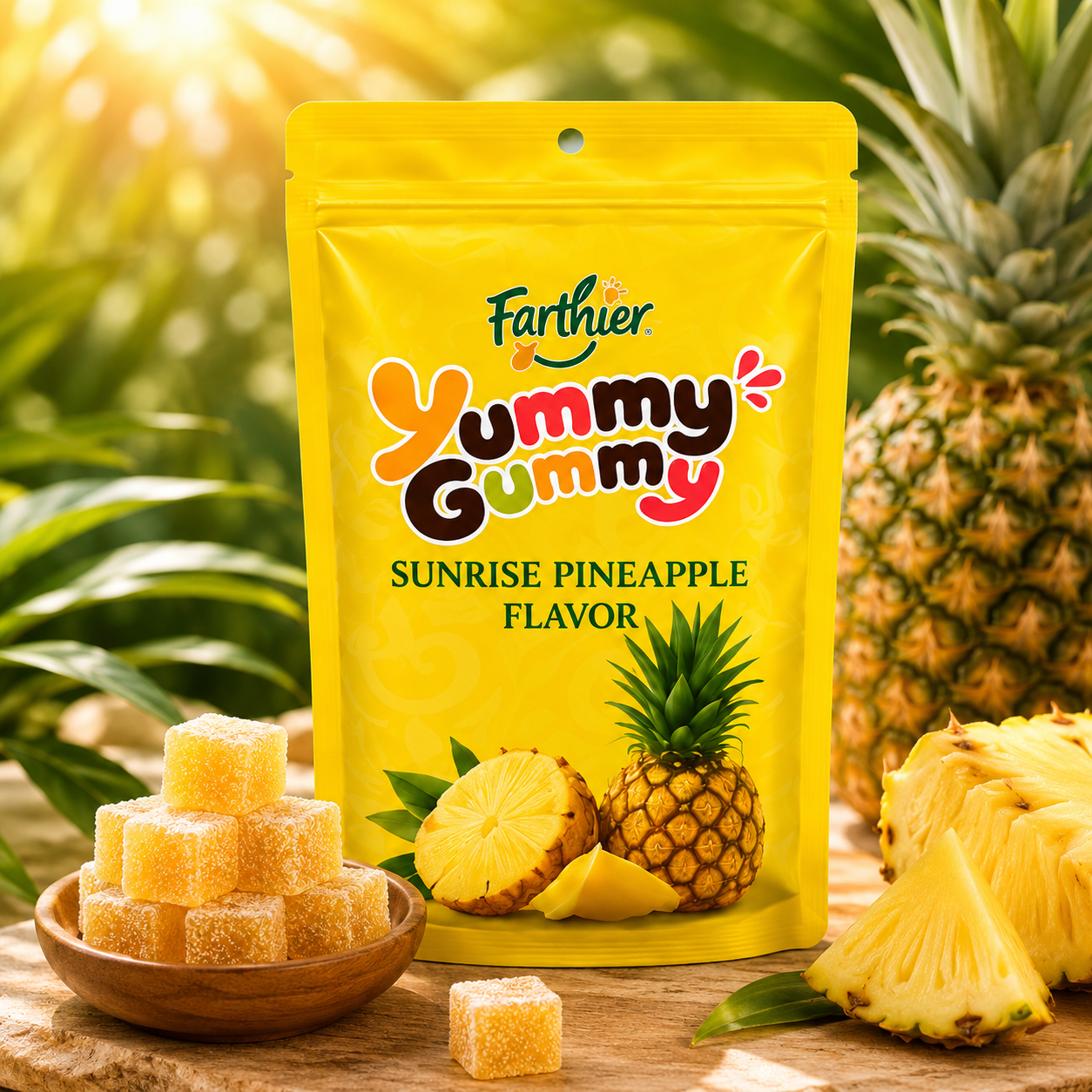 Yummy Gummy Sunrise Pineapple Flavor Farthier Brand