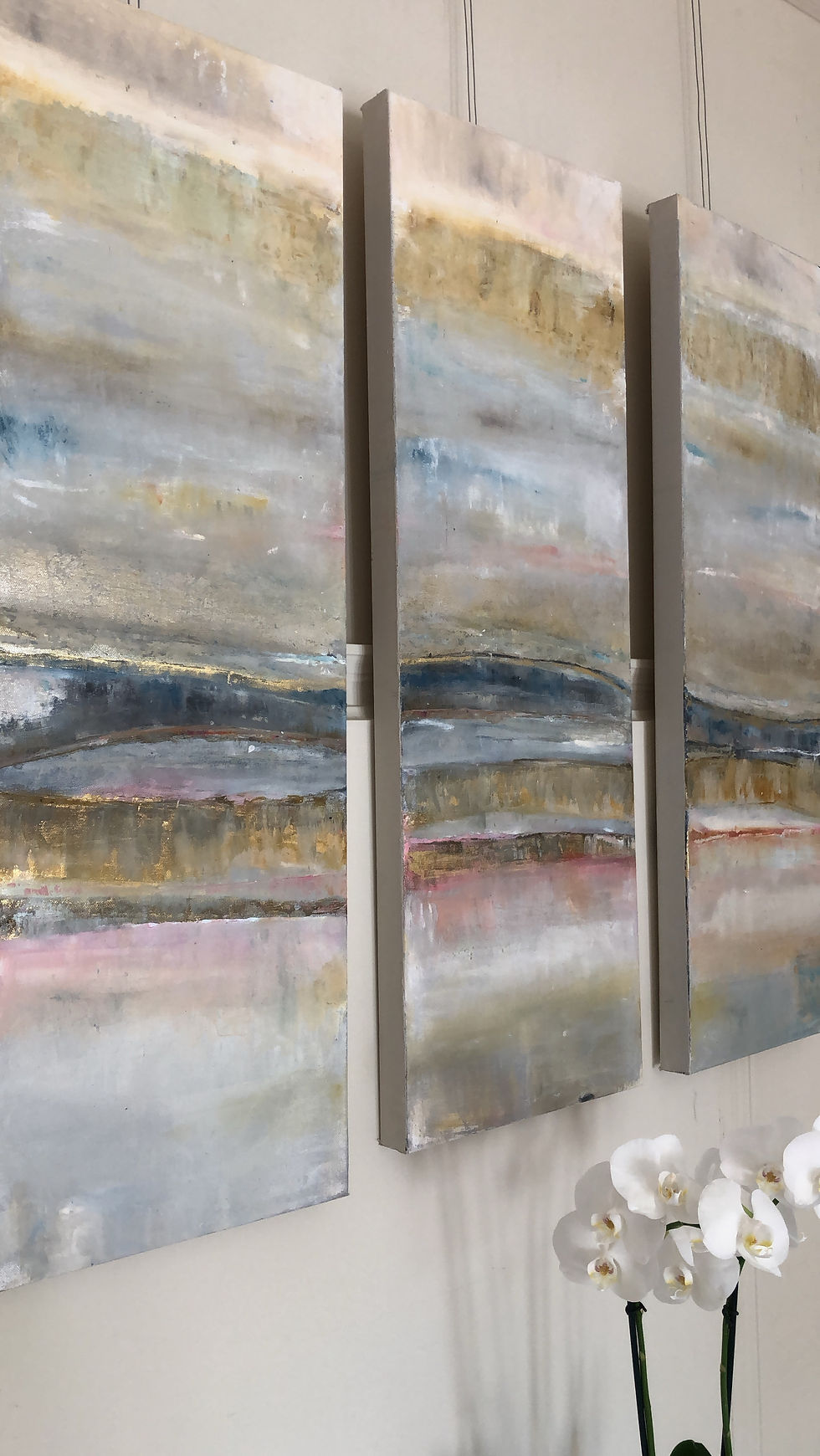 Thumbnail: Yesterday Today and Forever  Triptych  36 x 36