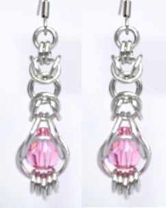 Swarovski Rose Captured Byzantine Earrings