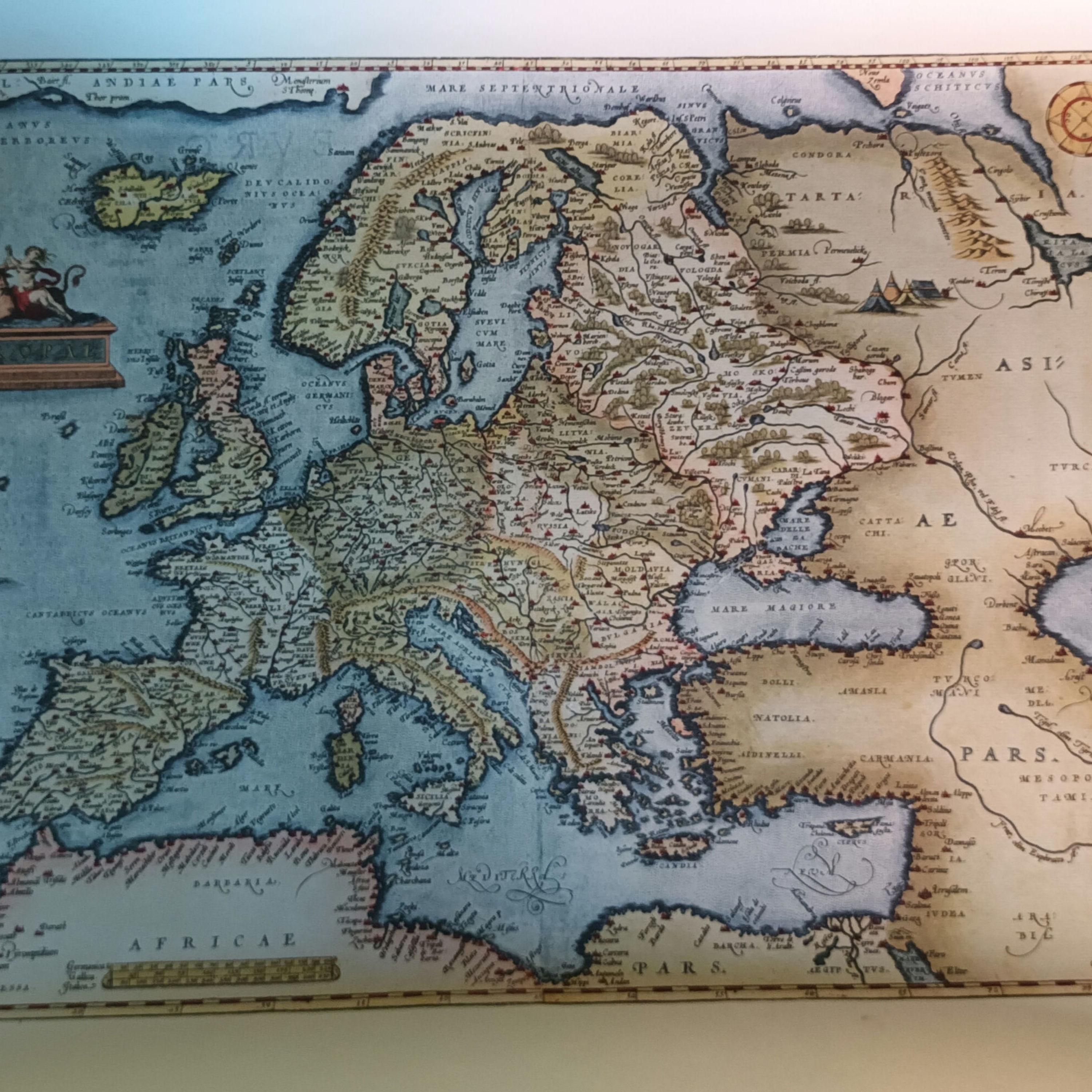 Landkaart met detail Europa