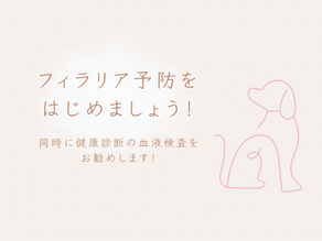 フィラリア予防をはじめましょう！