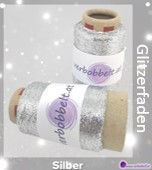 Glitzerfaden-Lurex-Silber-Wunschwicklung