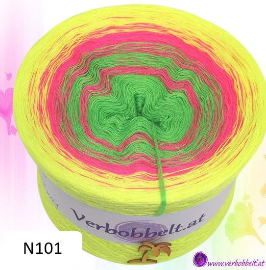 Bobbel neonfarben - N101 - Bobbel neongelb - neongrün - pink