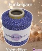Funkelgarn Violett-Silber in Wunschbobbel