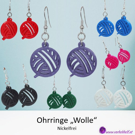 Ohrringe-Wollknäuel-Wolle-Nickelfrei kaufen-www.verbobbelt.at - 2026 neu