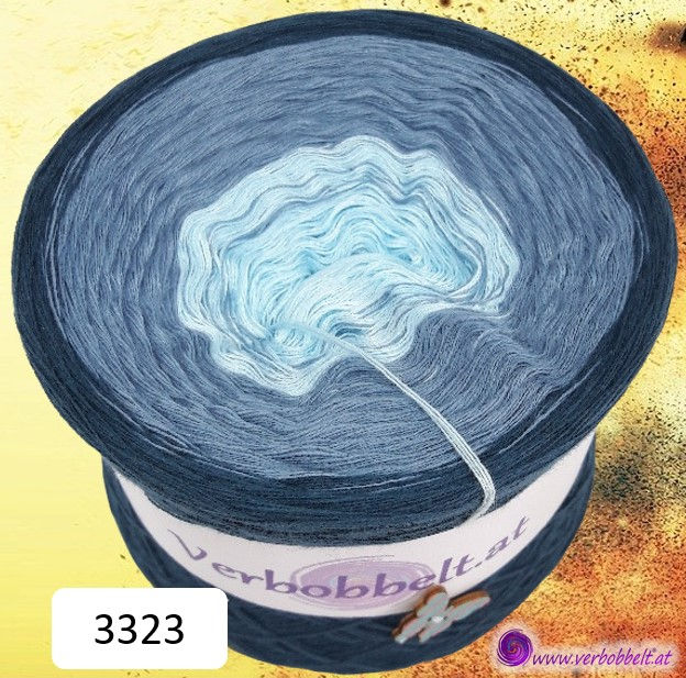 Bobbel Jeansfarben-Petrol-blau-Farbverlaufsgarn Österreich