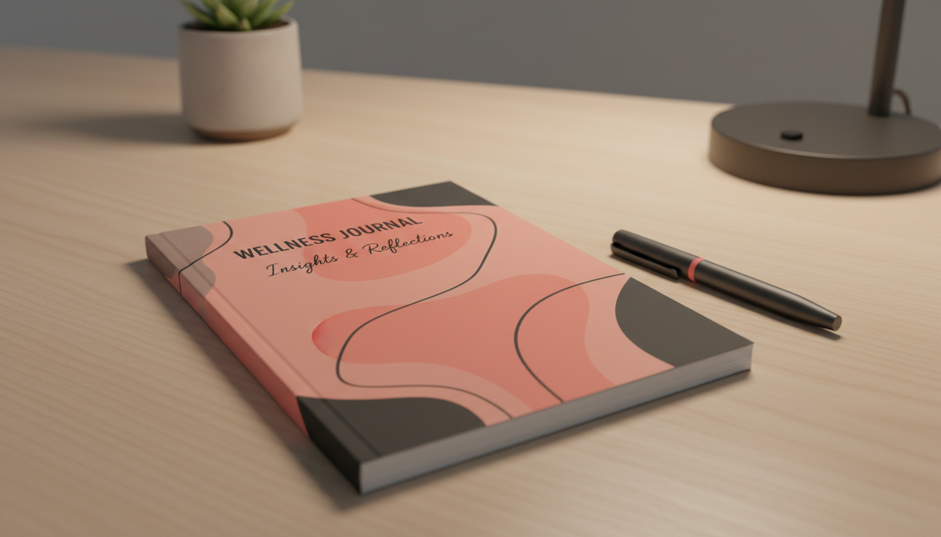 Close-up view of a notebook and pen on a therapist's desk ready for a session