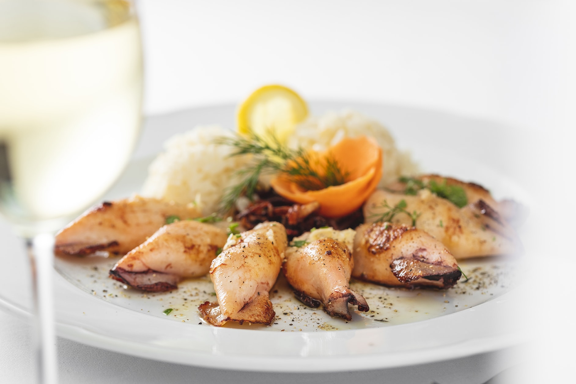 Arranged Food and Objects