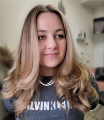 A Client at Flaired Beauty in El Paso, TX. Featuring a dimensional blonde highlight