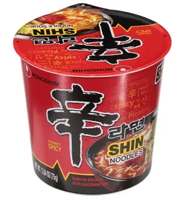 Nongshim Shin Spicy Ramen Instant Cup Noodle (6 cup)