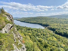 Lake of the Clouds an overlook in Pocupine Mountains