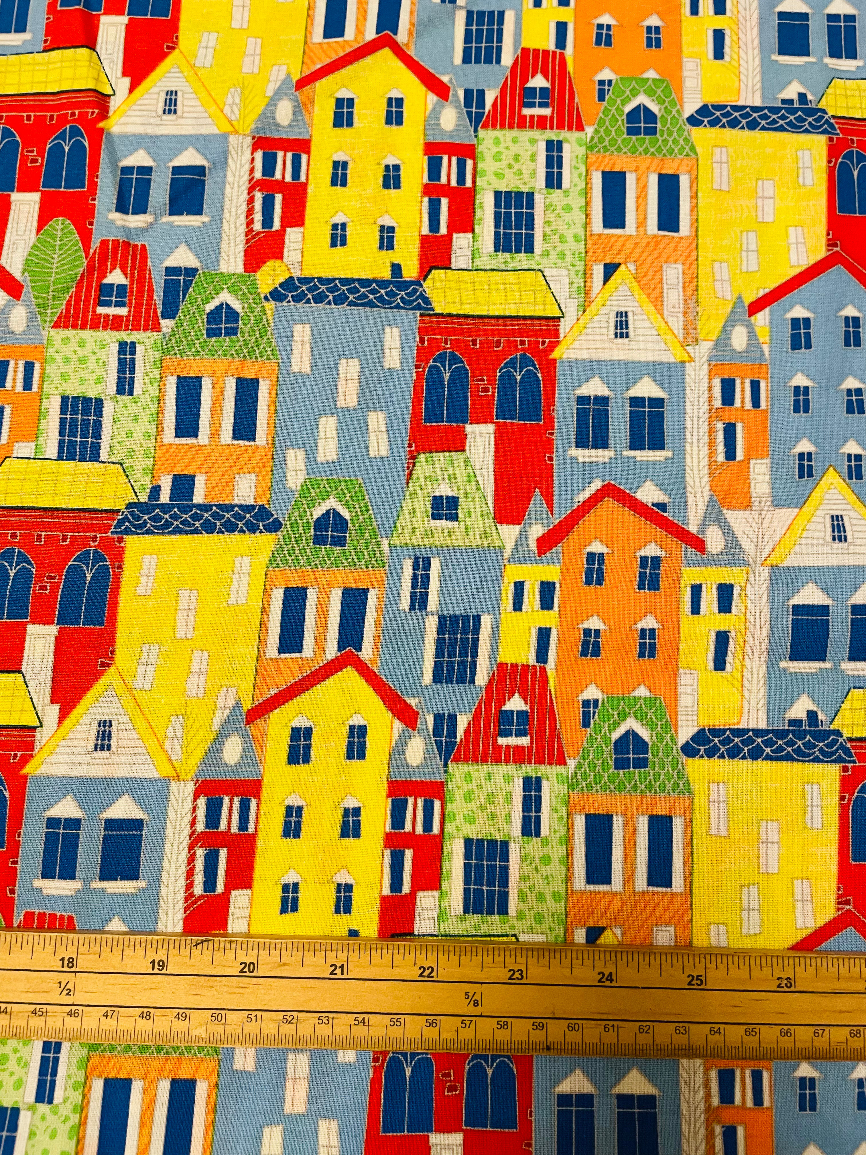 Movin Along Town Houses   - 100% Cotton