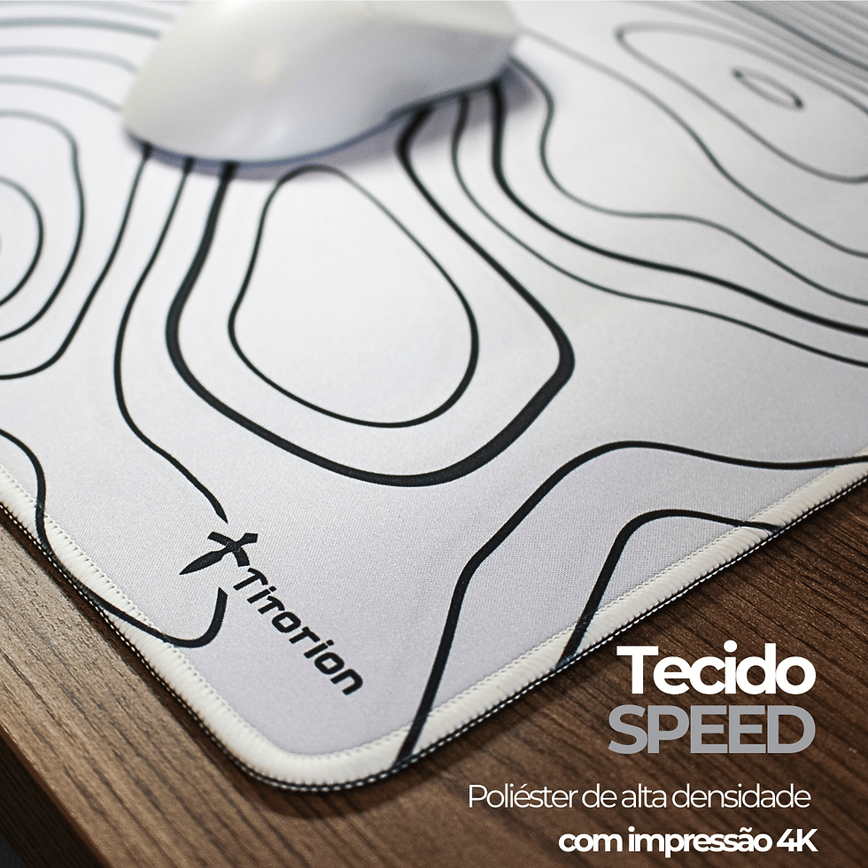 Miniatura: Mouse Pad Gamer Extra Large Professional 90x40 Deskpad White Black Speed Topogra