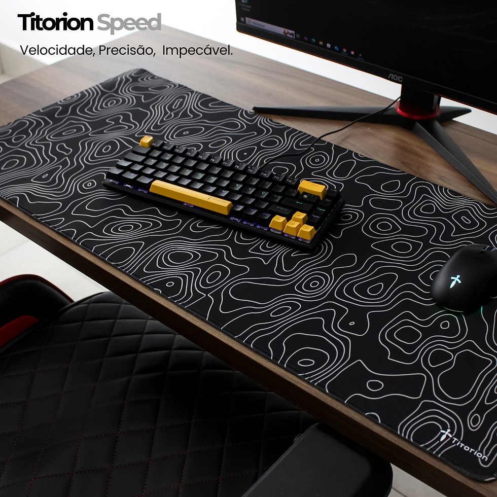 Miniatura: Mouse Pad Gamer Extra Large Professional 90x40 Deskpad White Black Speed Topogra