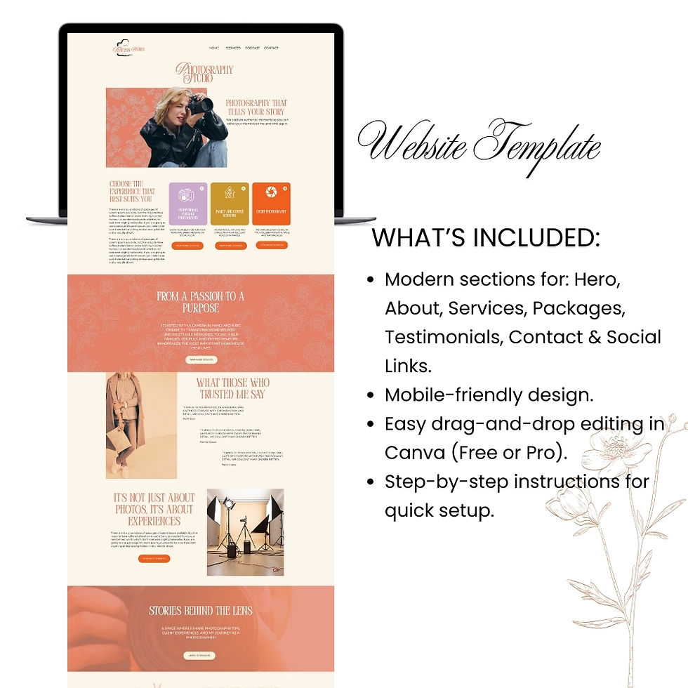 Miniatura: Photography Website Template | Canva Website for Photographers