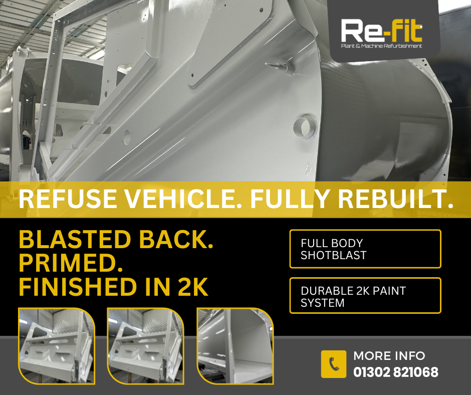 Refuse Vehicle Full Rebuild: Blasted, Primed and Protected