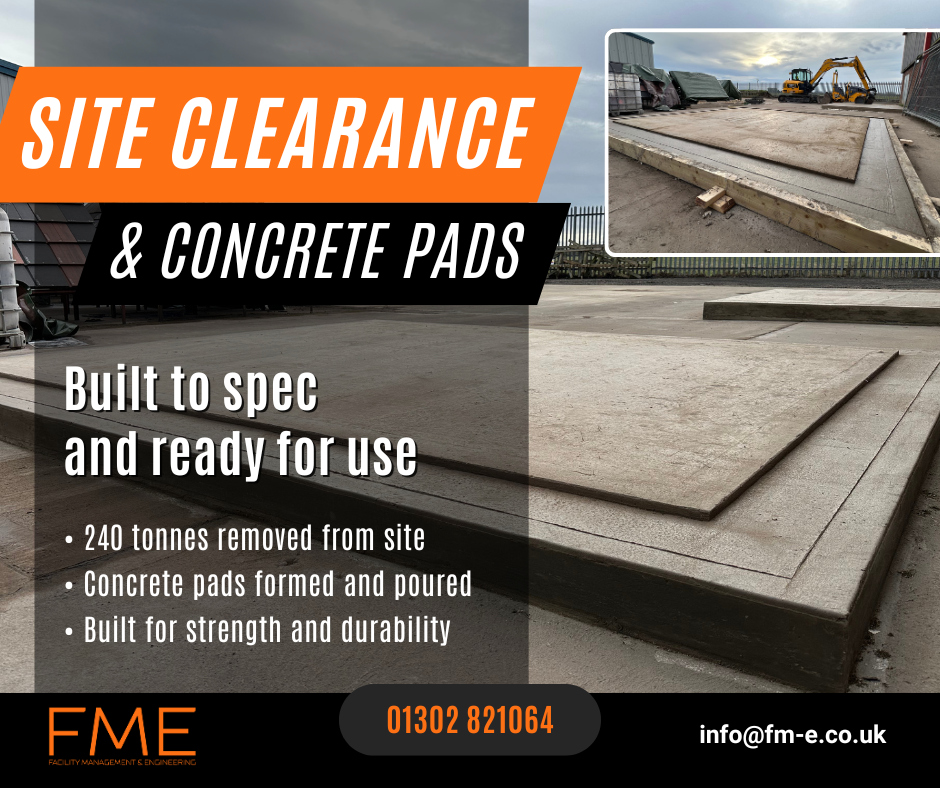 Bulk Material Removal and Concrete Pad Installation Completed to Specification