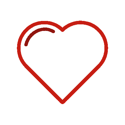 Emoticône de coeur rouge symbolisant l'amour.