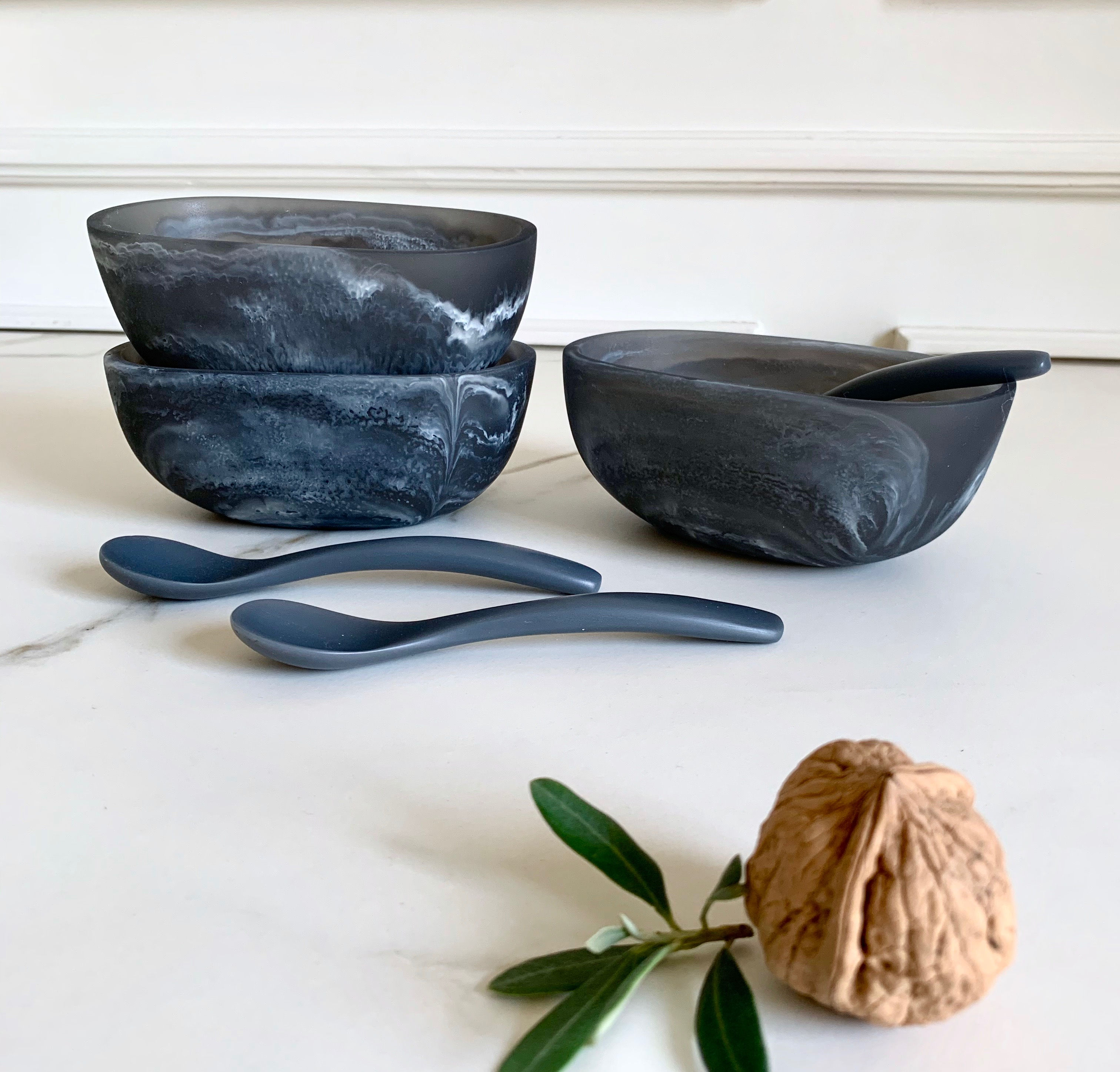 Set Salseras color Mármol Gris