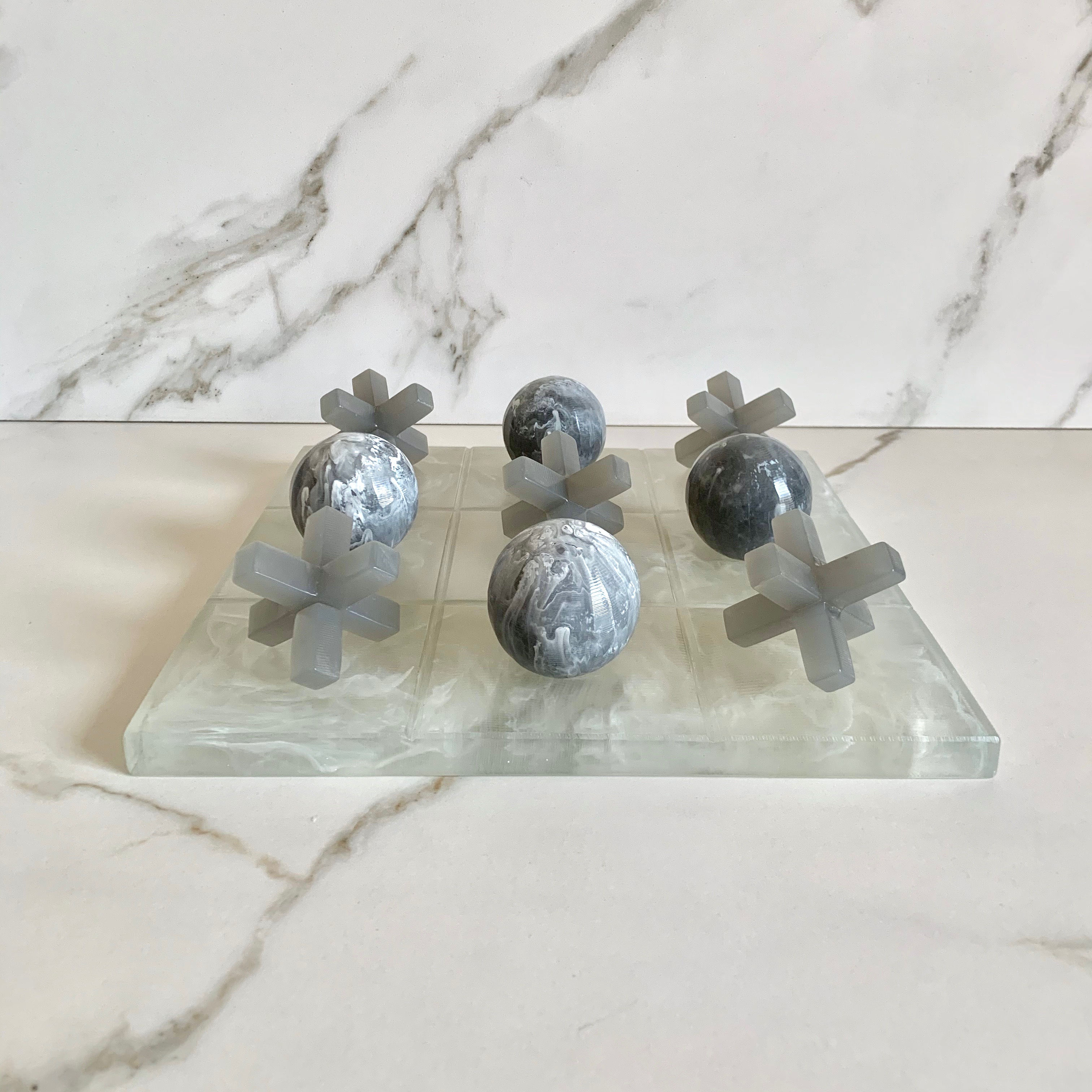 Tic Tac Toe color Mármol Gris