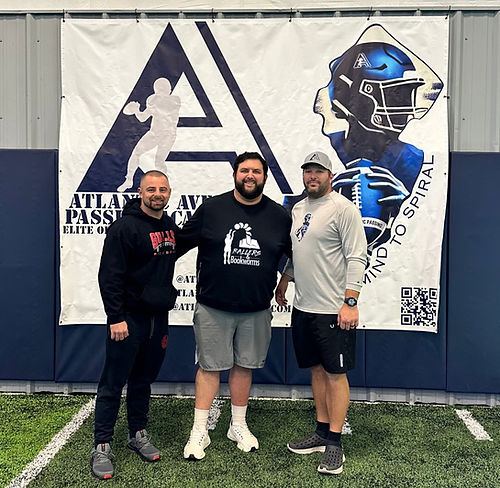 (Left to Right) Point Pleasant Beach High School Football Head Coach, Joey Zaccone, Co-Founder and Executive Director of Ballers & Bookworms, Tyler Kazio, Shore Regional High School and Owner/Lead Trainer of Atlantic Ave Passing Academy, RJ Read