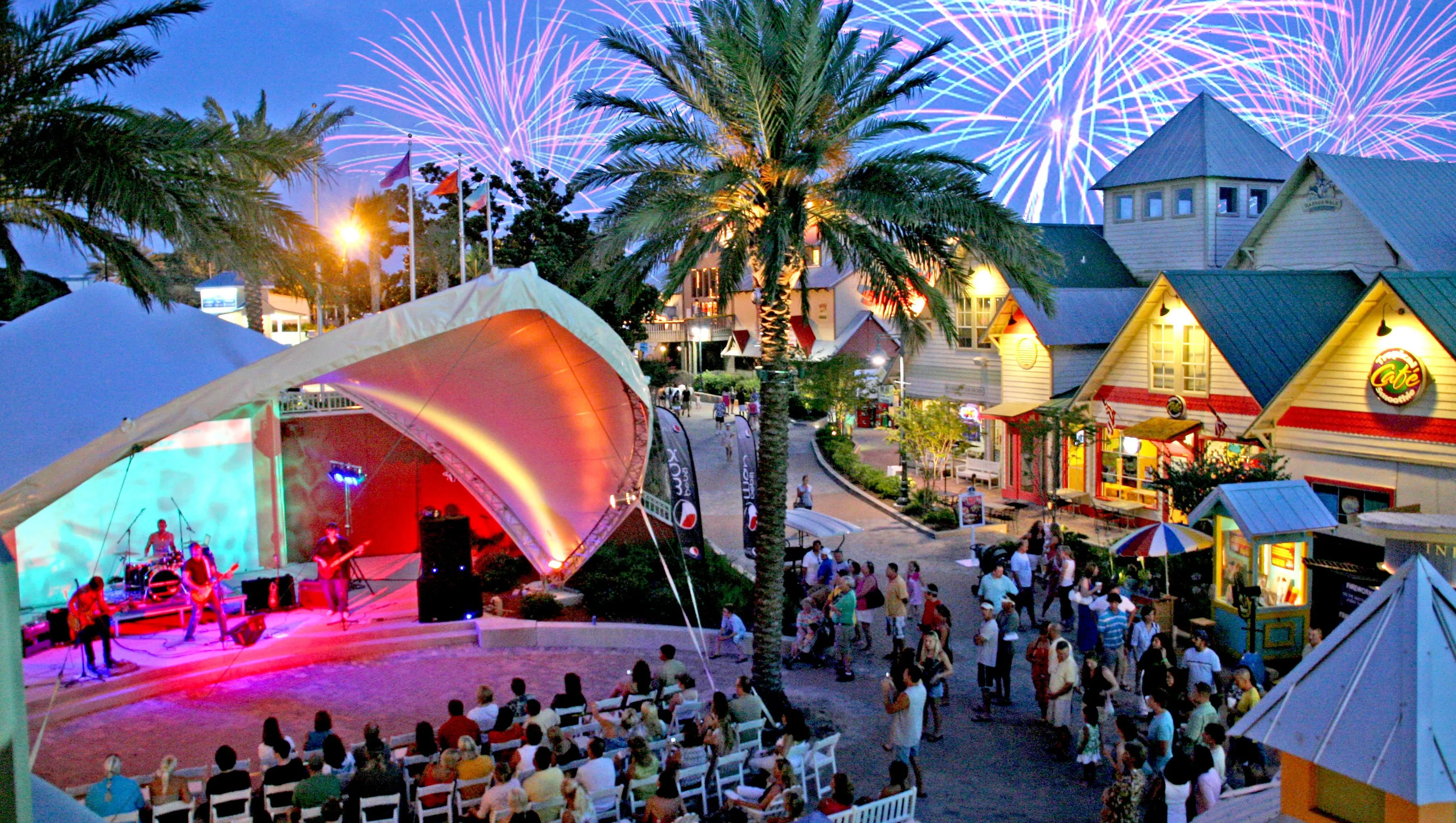 harborwalk village fireworks and concerts