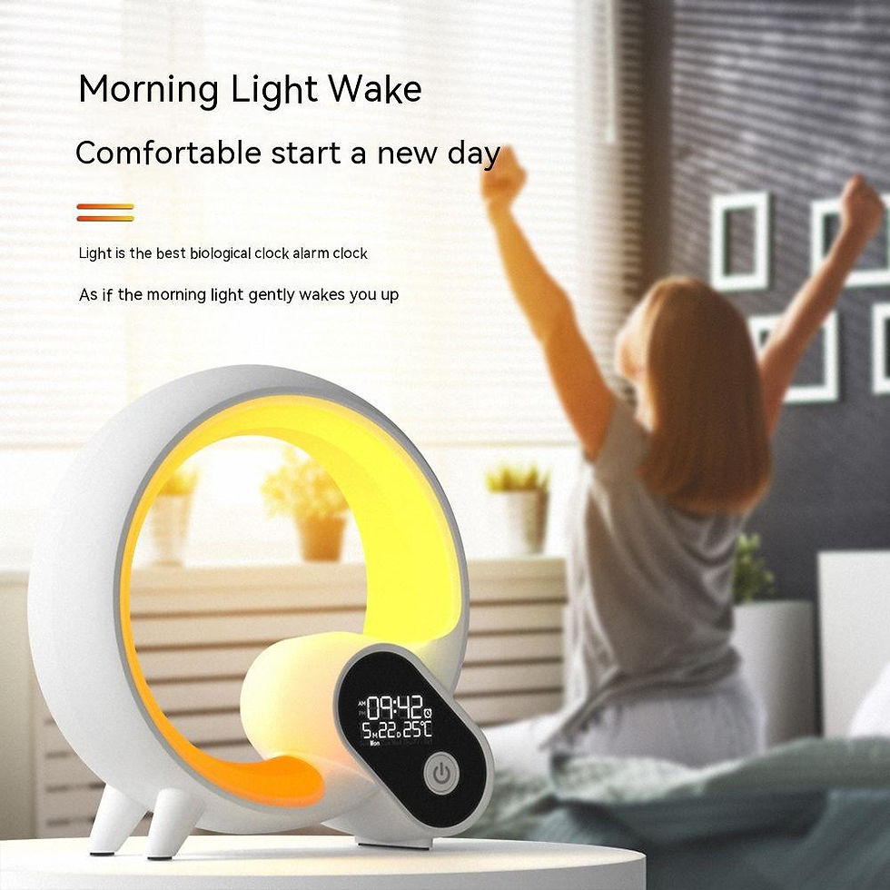 Thumbnail: Creative Q Light Analog Sunrise Digital Display Alarm Clock Bluetooth Audio Inte
