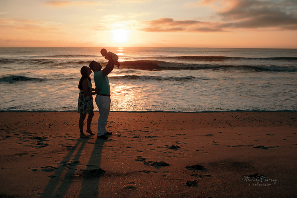 sunrise beach family photography