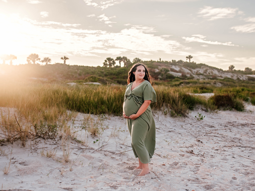 Sunset Beach Maternity Photos in Ponte Vedra Beach, Florida