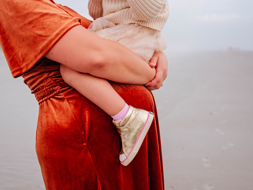 Foggy Beach Maternity Photography near Jacksonville Beach, FL