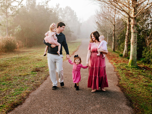 Beautiful Foggy Morning Family Photography