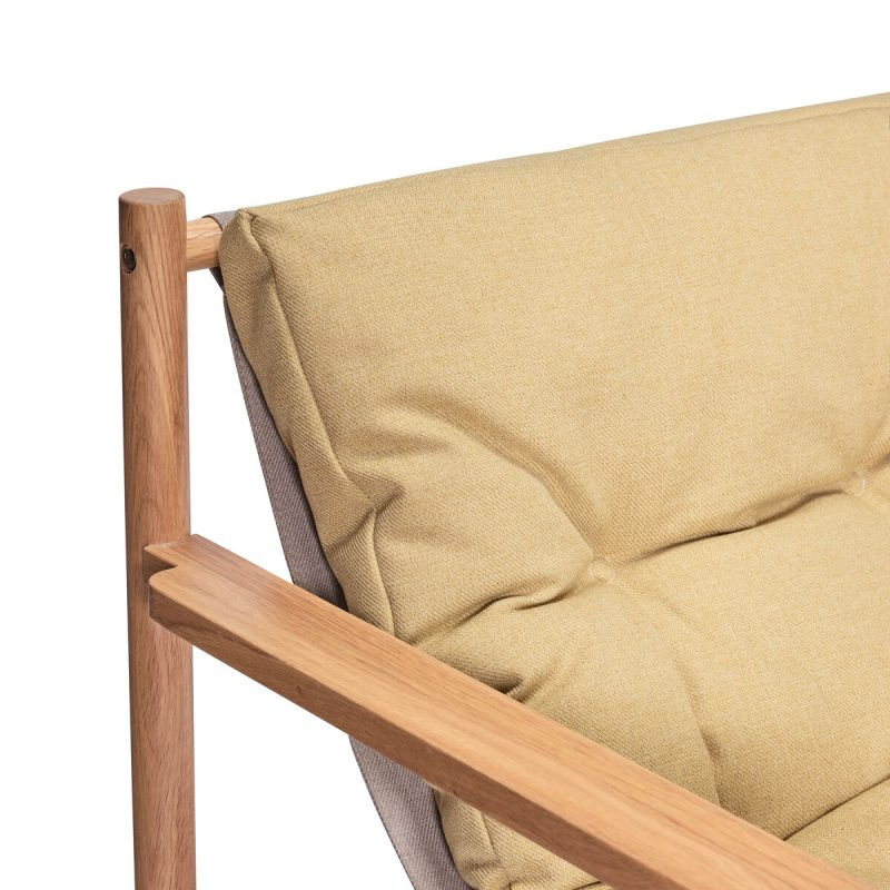 Miniatura: Sillón/Reposapiés, Heritage, Natural/Yellow - Hübsch