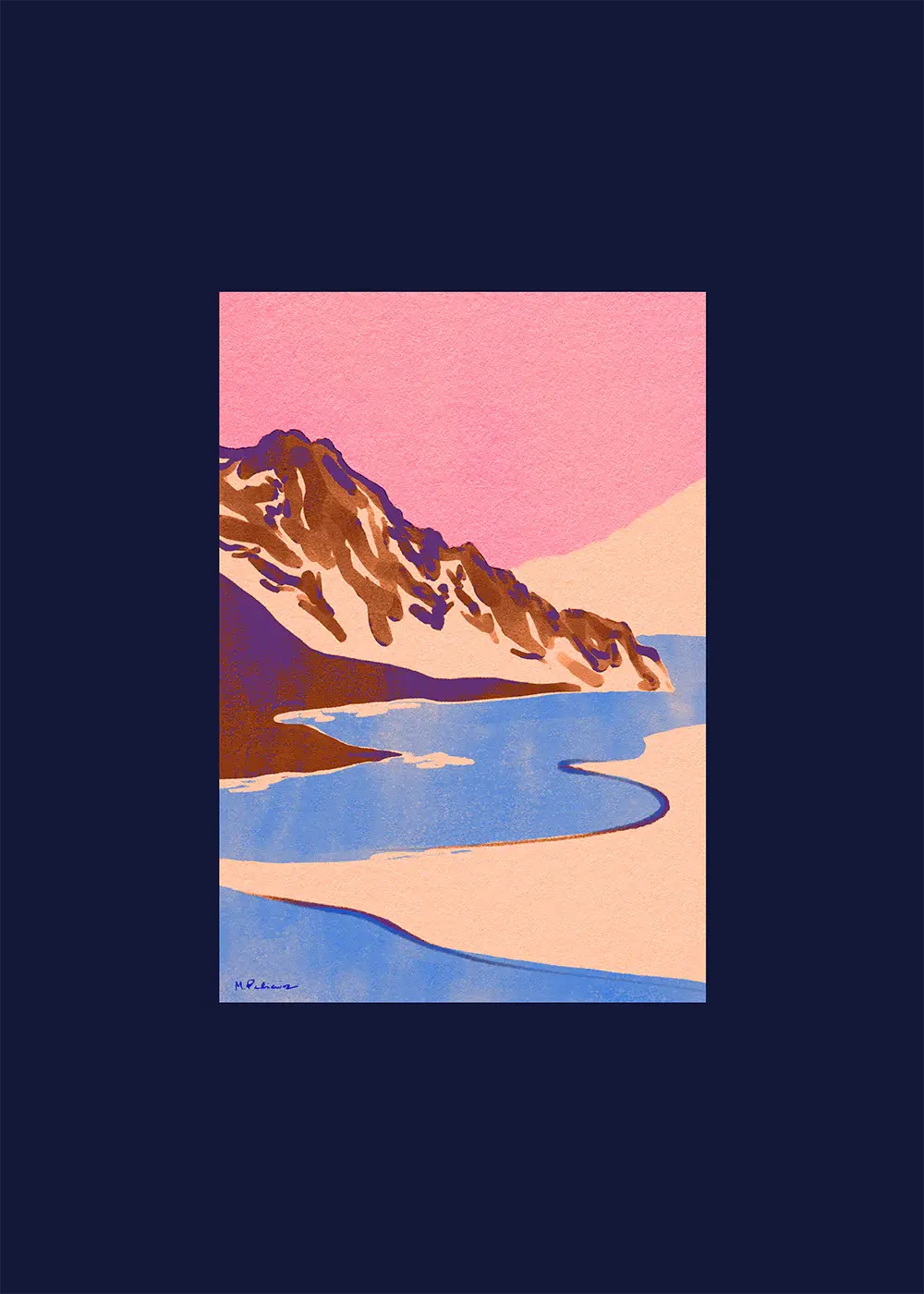 PÓSTER, BLUE LANDSCAPE - PAPER COLLECTIVE