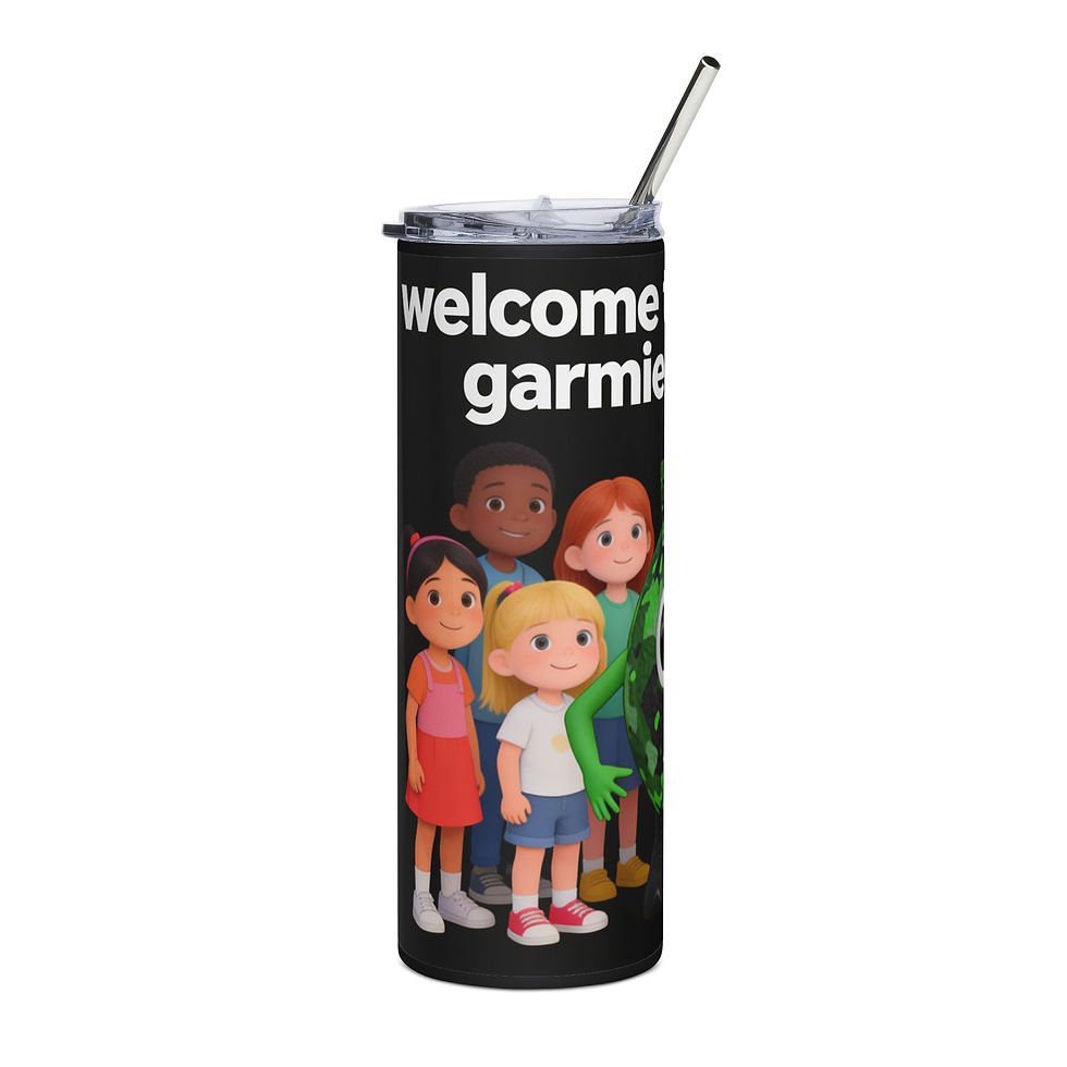 Thumbnail: 20oz Stainless Tumbler — "Welcome to the Garmie Kids" Cute Cartoon Travel Cup
