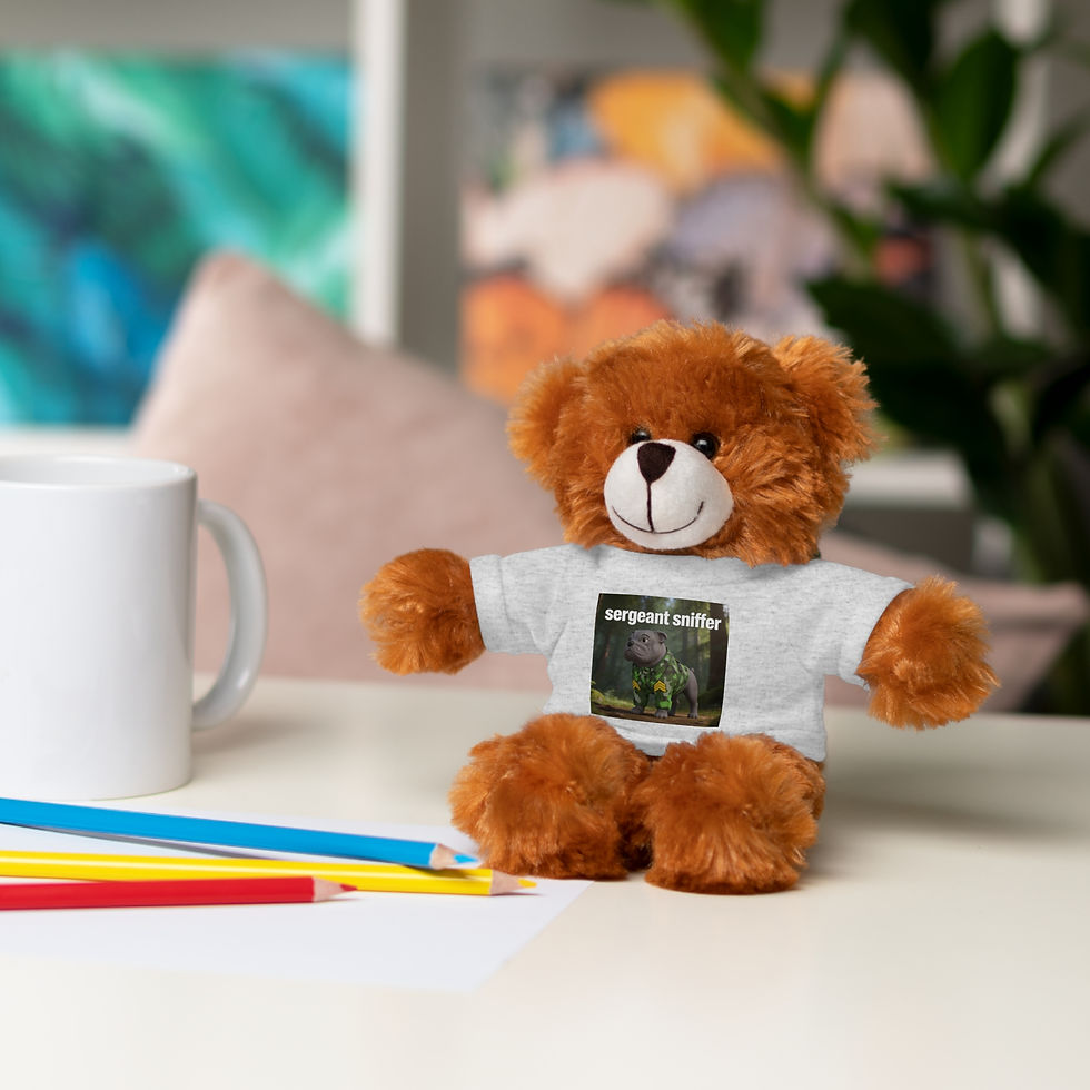 Thumbnail: Sergeant Sniffer Plush Bear with Tee — Cute Collectible Stuffed Animal Gift