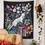 Thumbnail: Beautifully Printed Ermine Wall Hanging, Night Garden.