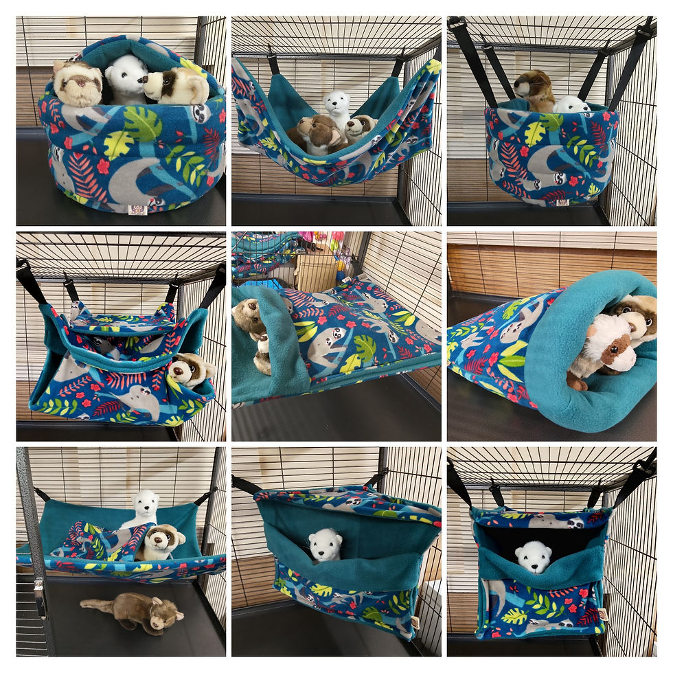 Thumbnail: 14" Covered, Padded Snuggly Bed. Cute Sloths.