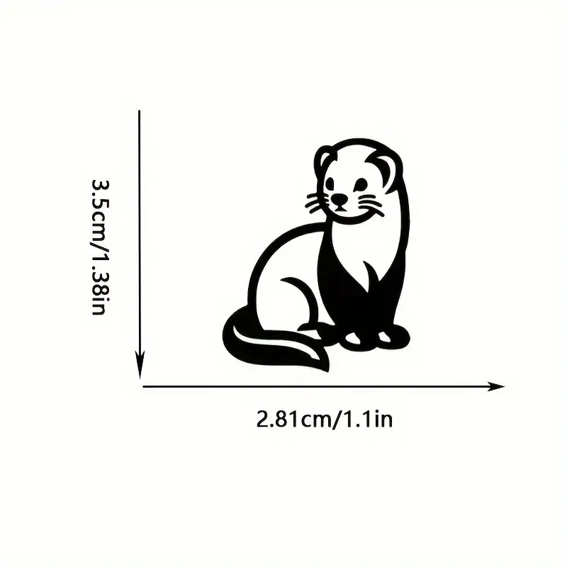 Thumbnail: Tiny, Cute Ferret Wing Mirror Stickers.