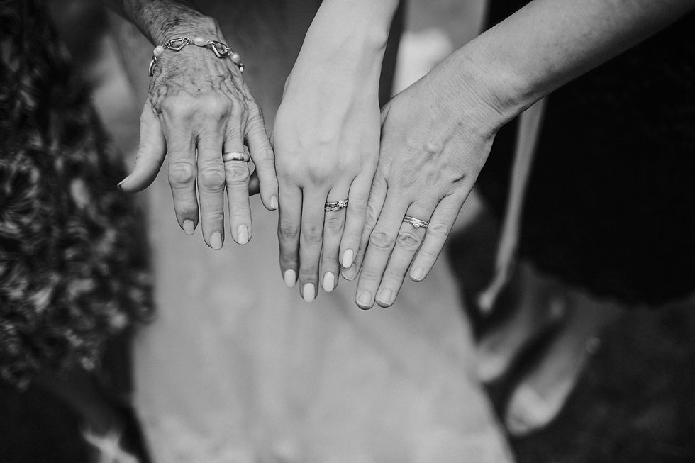 three generations of brides