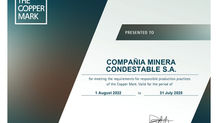 Compañía Minera Condestable renueva su compromiso con la sostenibilidad al obtener la certificación The Copper Mark