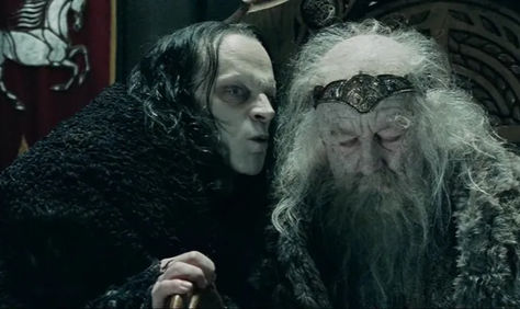 Grima Wormtongue and King Theoden