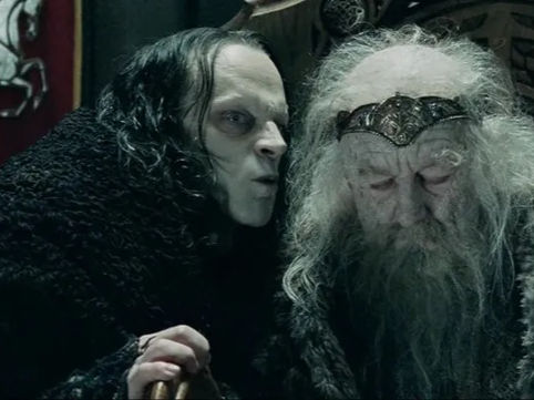 Grima Wormtongue and King Theoden