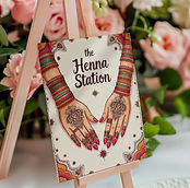 Henna Station Poster 001 Mehndi Station Table Sign _ Mehndi Decor _ Dholki Party Decor _ P