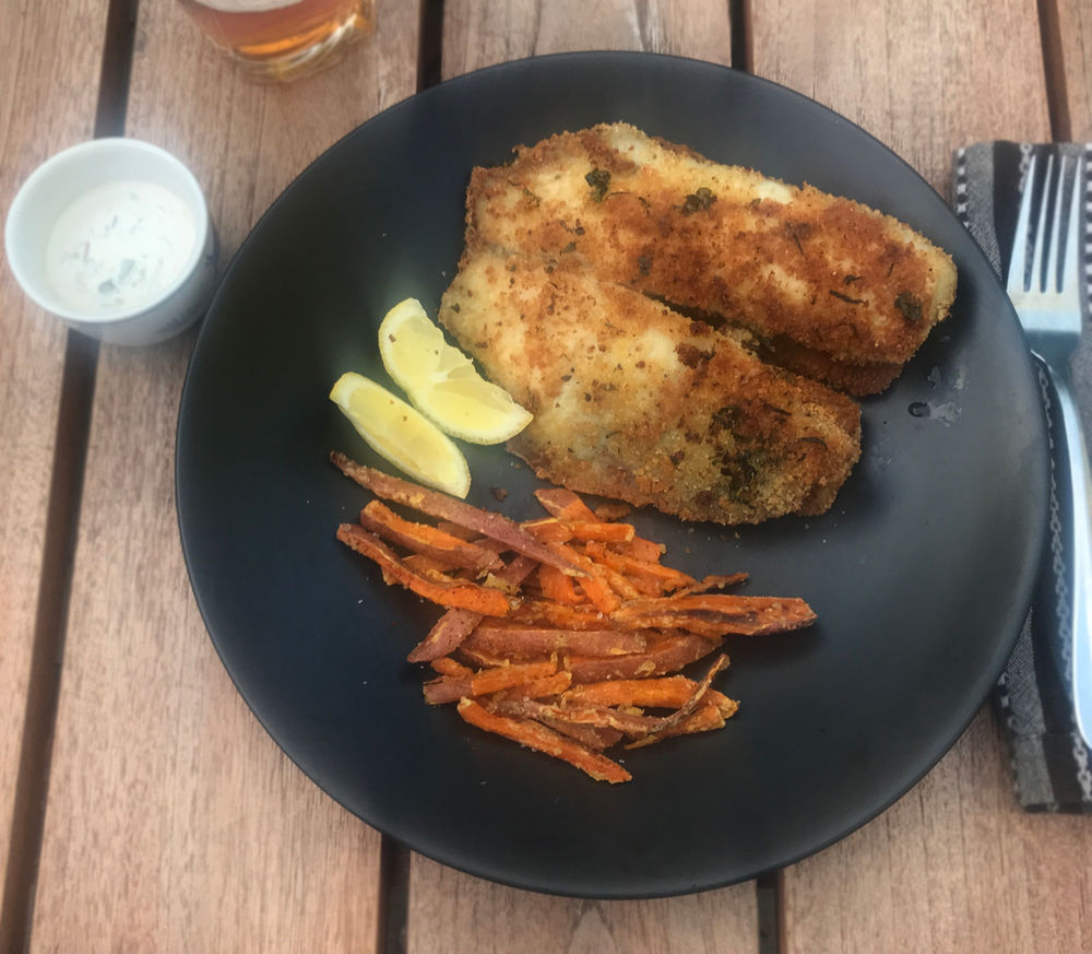Fried Tilapia Fish and Chips with Homemade Tartar Sauce