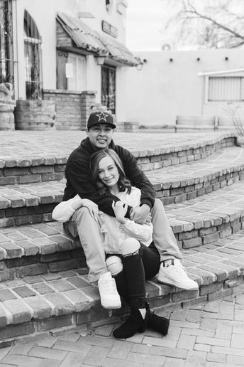 Same sex engagement session in Old Town Albuquerque, LGBTQ friendly wedding photographer in Albuquerque, Old Town Engagement Session, casual engagement session in Old Town Albuquerque, Best Wedding Photographer in Albuquerque