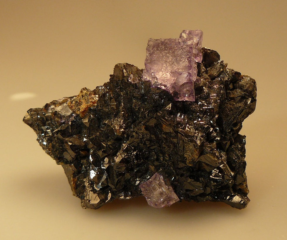 Fluorite on Sphalerite