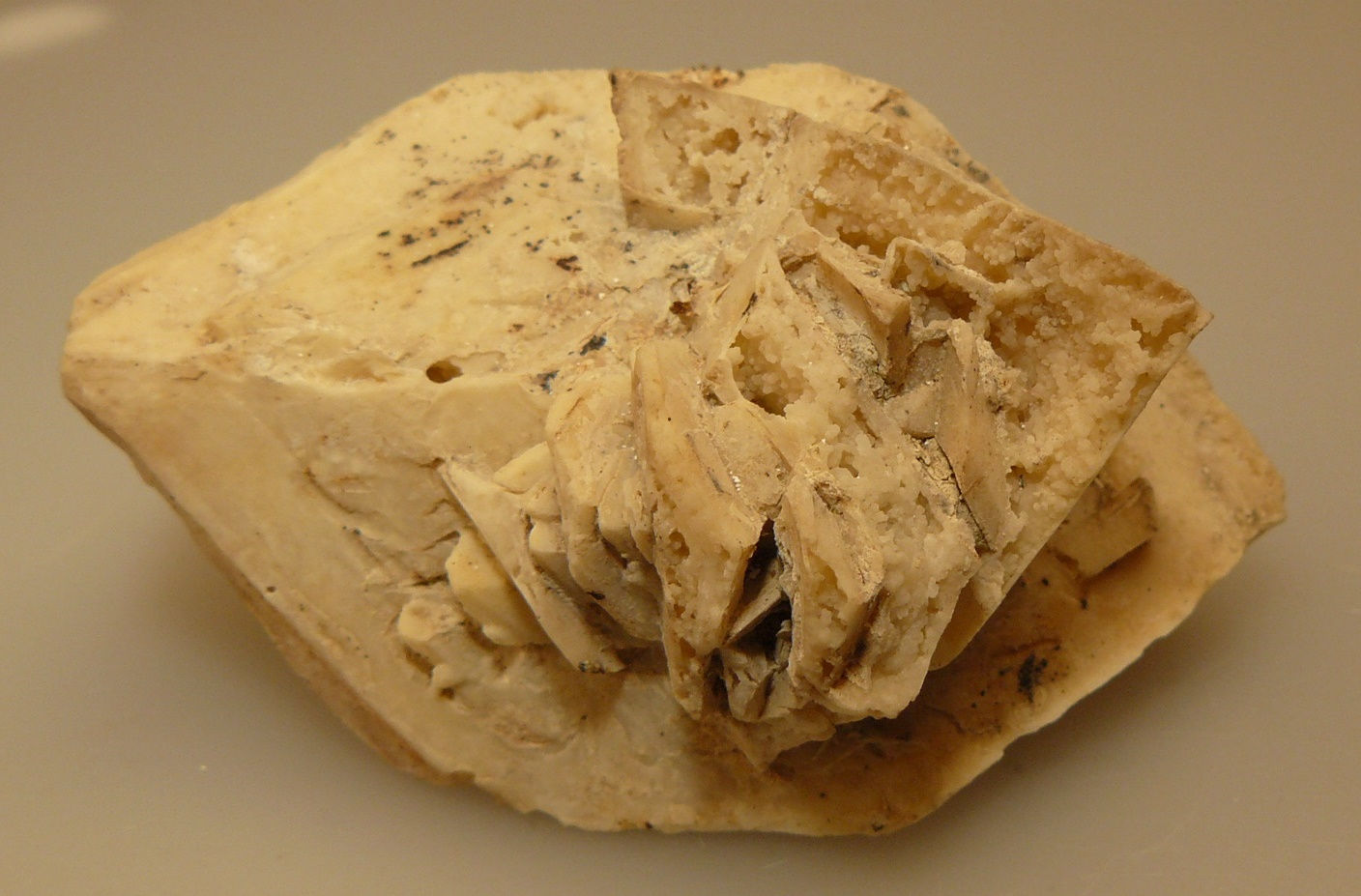 Calcite pseudomorph after Glauberite