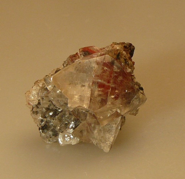 Thumbnail: Chalcotrichite including Calcite