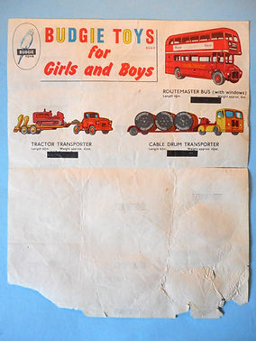 Budgie Toys Leaflet 1959 - Third Issue variation (reverse)